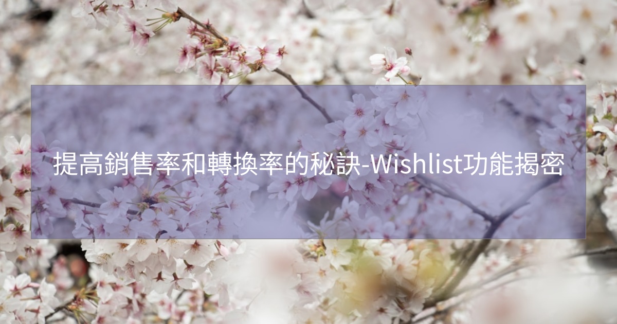 閱讀更多文章 提高銷售率和轉換率的秘訣-願望清單功能揭密